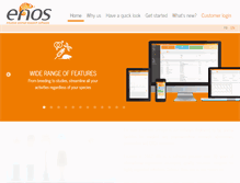Tablet Screenshot of poweredbyenos.com